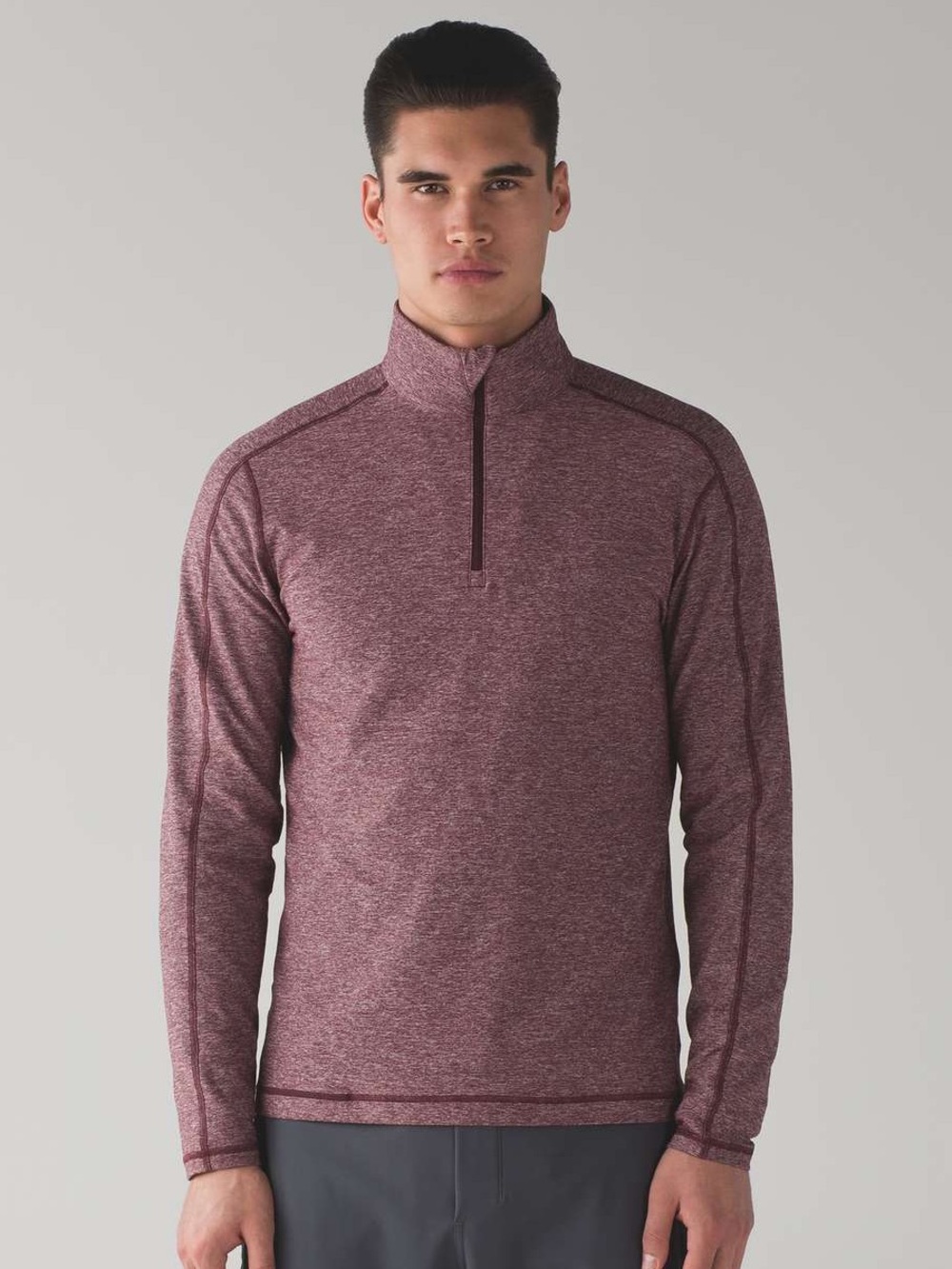 Lululemon Surge Warm 1/2 Zip Long Sleeve Pullover Heathered Cassis Large -No Tag - Picture 1 of 10